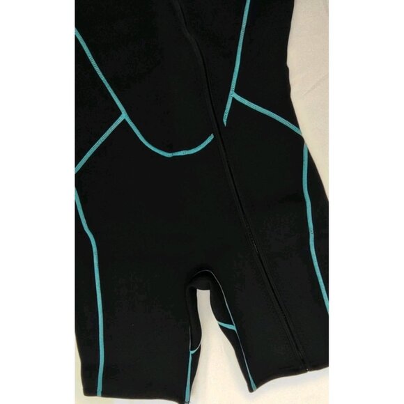 Zifumei Youth Size Large Black & Blue Shorty Short Body Diving Wet Suit - Picture 2 of 11